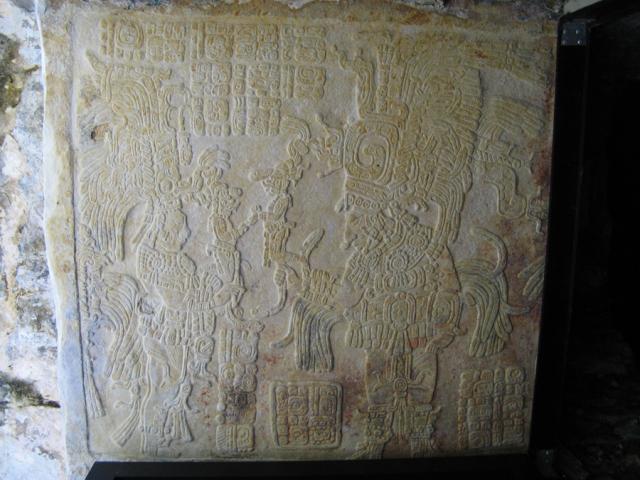 Mayan carving at the beautiful and isolated site of Yaxchilan near the shores of the Usumacinta River.